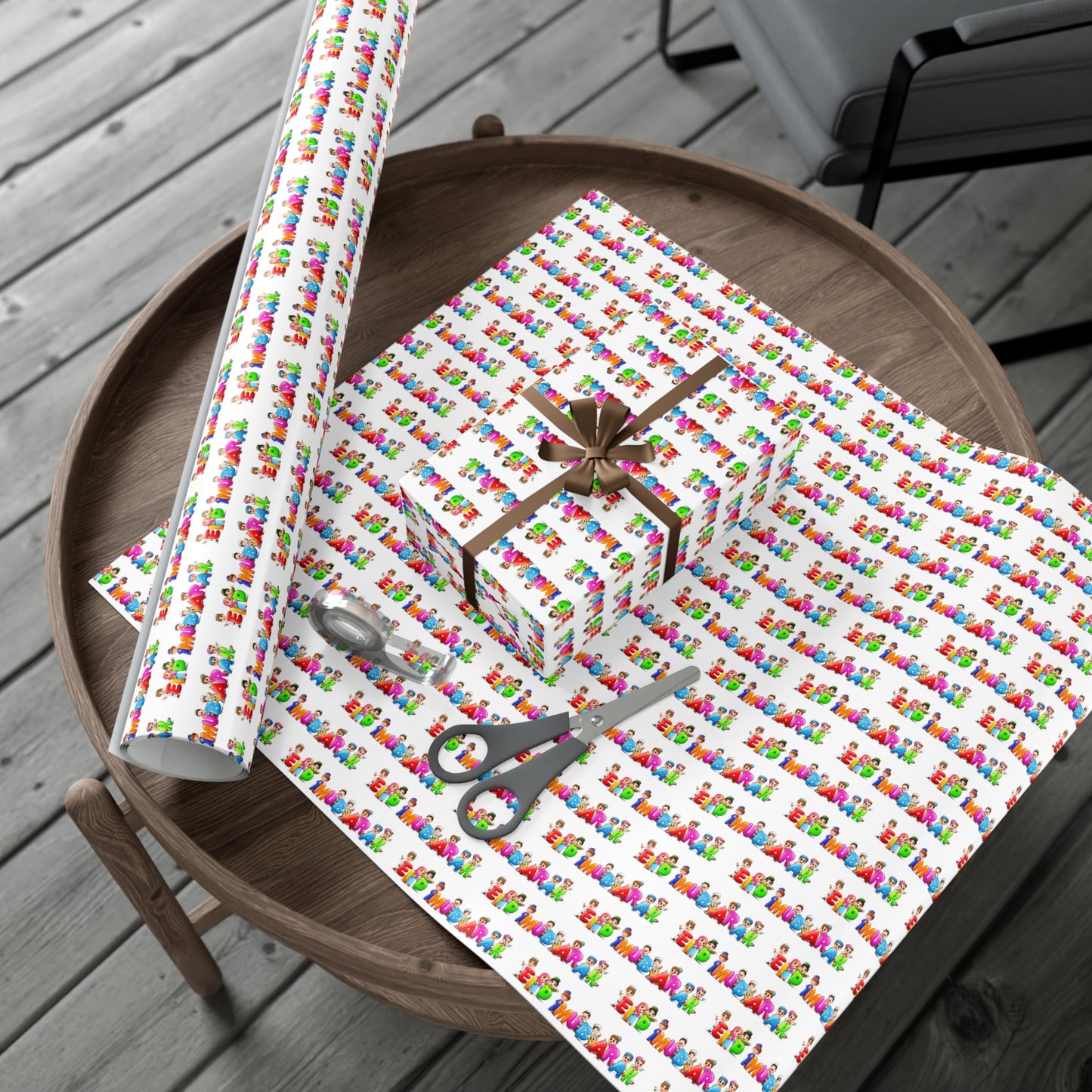 Wrapping Paper - Eid Mubarak Kids Design Gift Wrap Papers