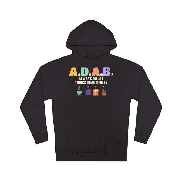 ADAB Always Do All Things Beautifully Islamic Hoodie in Black – AdabStars