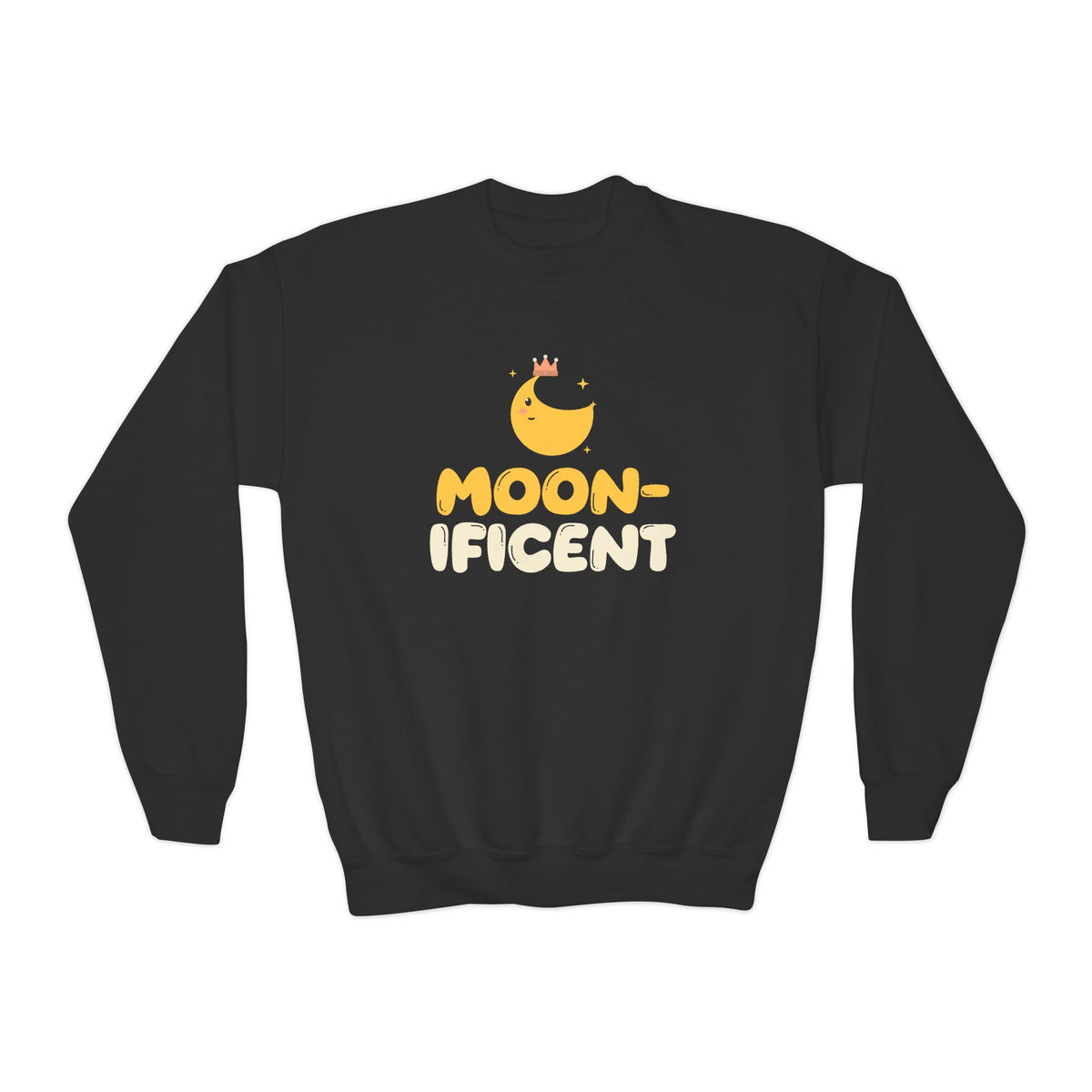 Moon-Ificent Ramadan Kids Sweatshirt | Ramadan Eid Kids Crescent Crown Pun Royal | AdabStars Islamic Kids Apparel