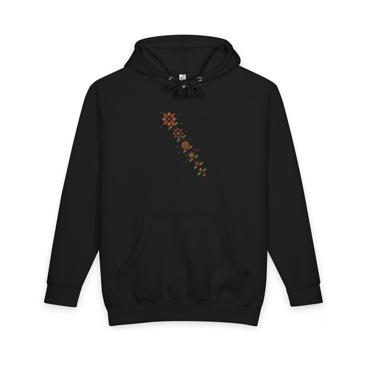 Tatreez Star Cascade Islamic Heavyweight Premium Heavyweight Hoodie in Black – AdabStars