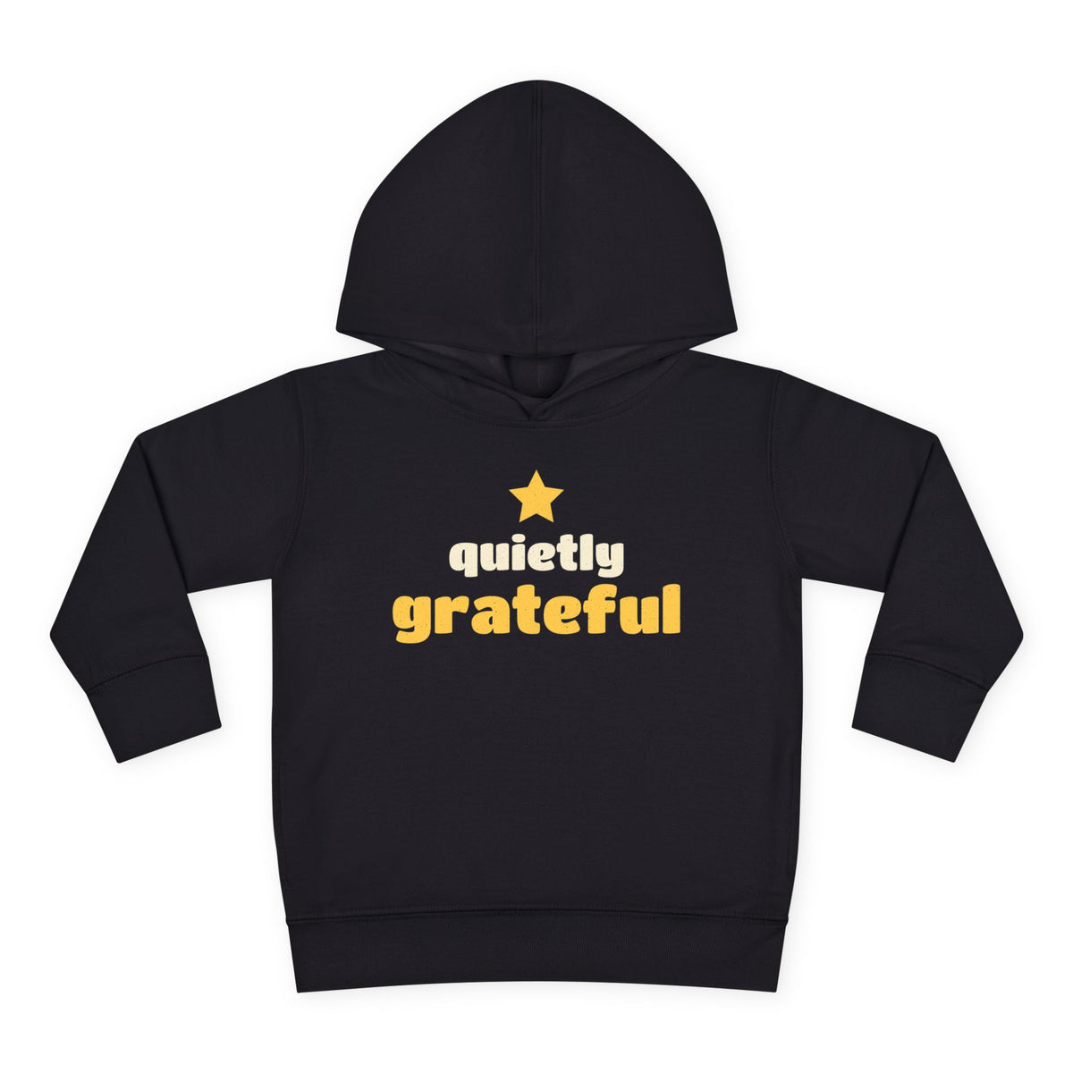 Quietly Grateful Ramadan Toddler Hoodie in Black – AdabStars