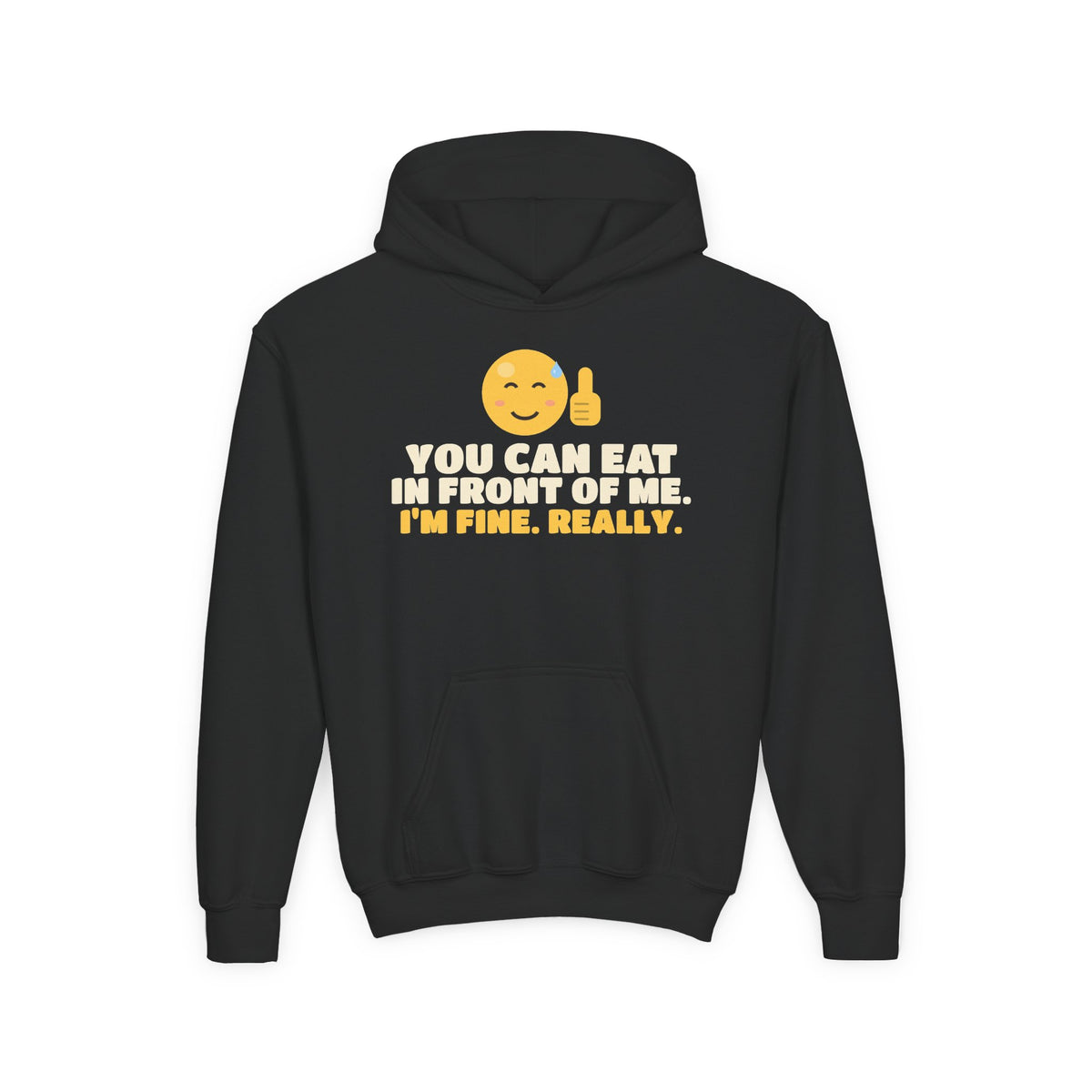You Can Eat In Front Of Me Ramadan Kids Hoodie in Black – AdabStars