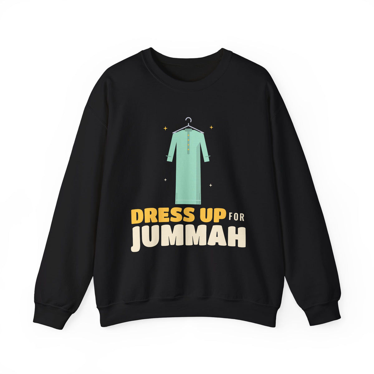 Dress Up for Jummah Islamic Crewneck Sweatshirt in Black – AdabStars