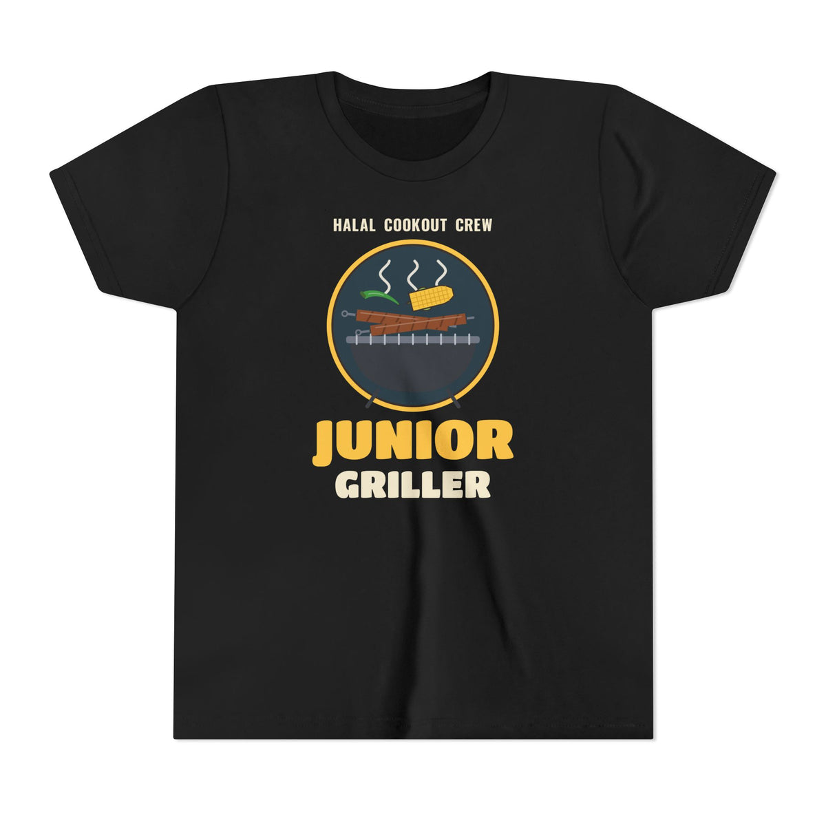 Junior Griller Halal Cookout Islamic Kids T-Shirt in Black – AdabStars