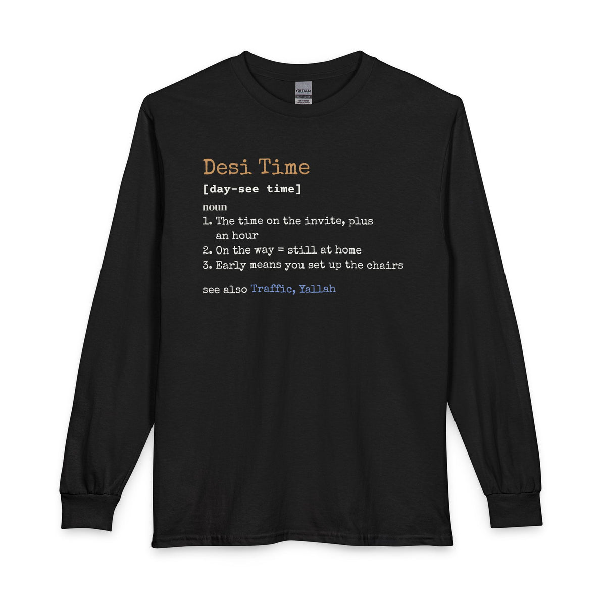 Desi Time Definition Islamic Long Sleeve Shirt in Black – AdabStars