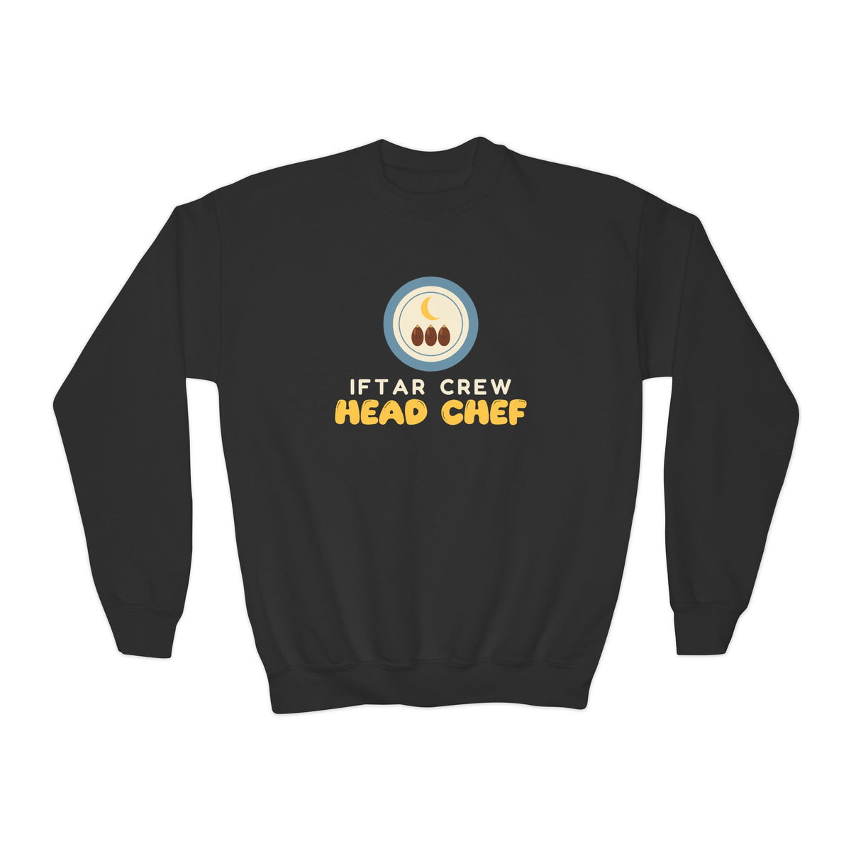 Iftar Crew: Head Chef Kids Sweatshirt | Crew Head Chef Ramadan Family Cooking Mom Dad | AdabStars Islamic Apparel