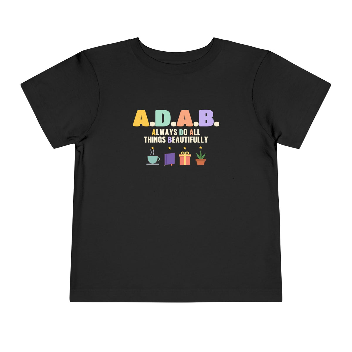 ADAB Always Do All Things Beautifully Toddler T-Shirt in Black – AdabStars