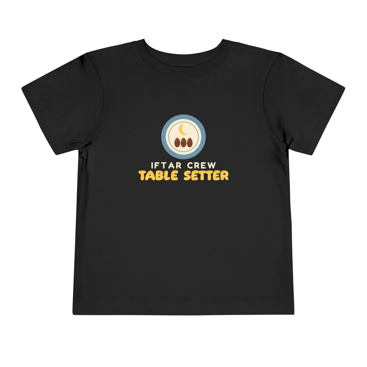 Iftar Crew: Table Setter Toddler Tee | Crew Table Setter Ramadan Helper Family Dinner | AdabStars Islamic Kids Apparel