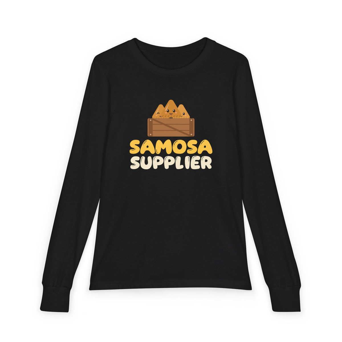 Samosa Supplier Ramadan Kids Long Sleeve Shirt | Ramadan Iftar Funny Desi Food Family Role | AdabStars Islamic Apparel