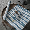 Islamic Geometric Border Wrapping Paper – Blue & White Arabesque Tile Pattern for Eid, Ramadan, & Special Occasions back view