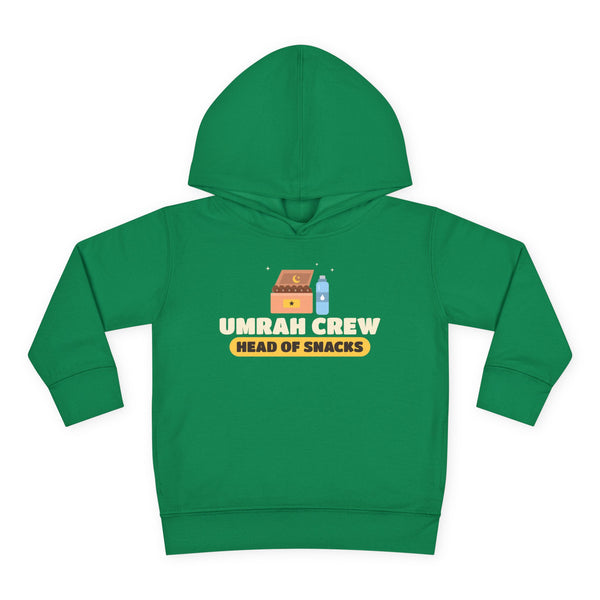 Umrah Crew Head Of Snacks Toddler Hoodie in Kelly – AdabStars