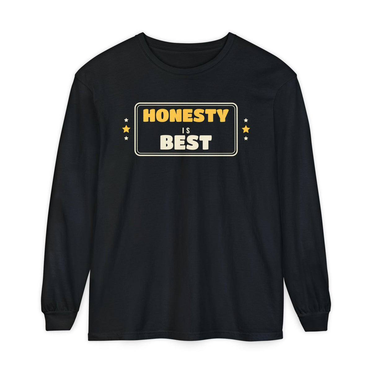 Honesty Is Best Ramadan Long Sleeve Shirt | Adab Kids Honesty Is Best Truthful Manners Retro Badge | AdabStars Islamic Kids Apparel