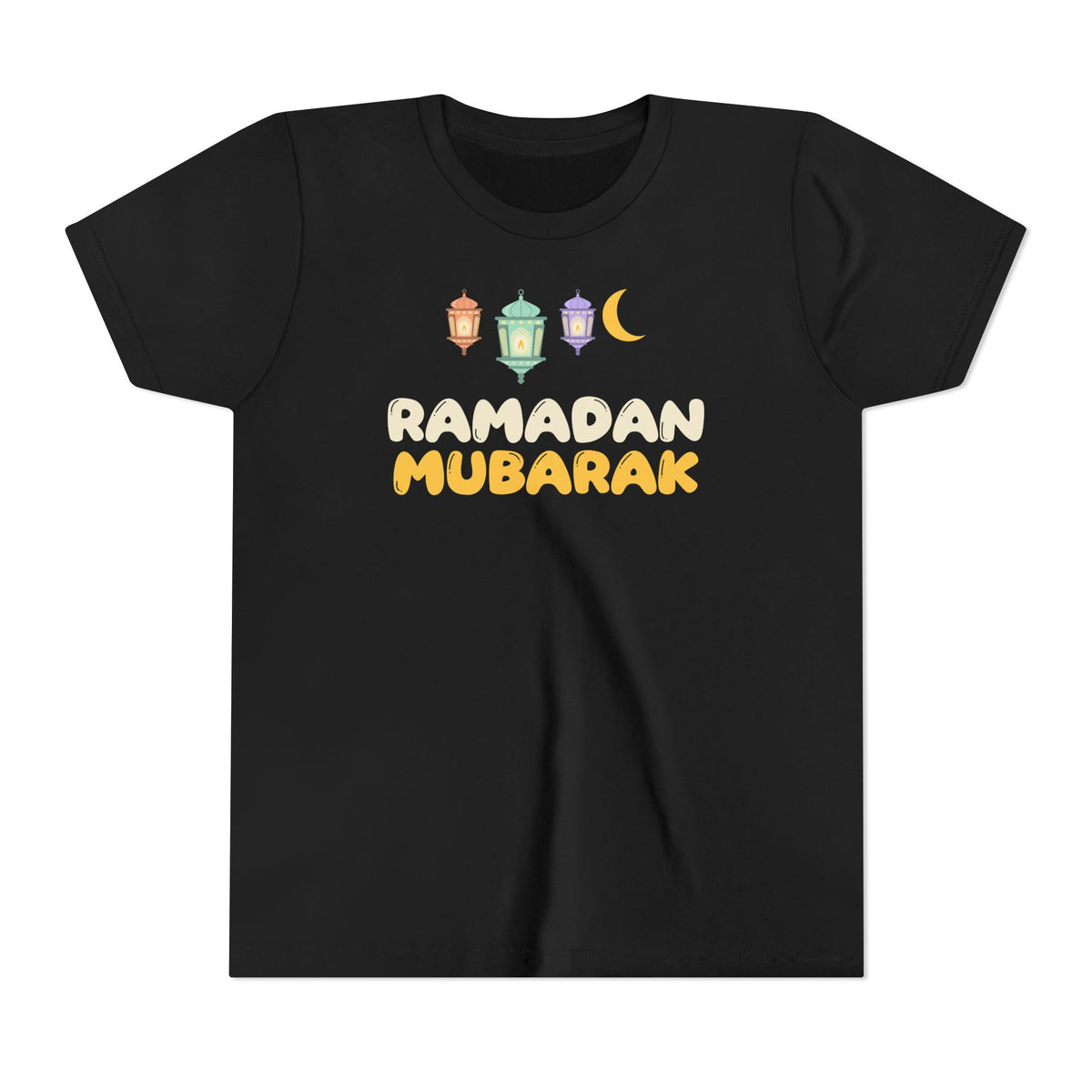 Ramadan Mubarak Lanterns Kids Tee | Kids Lanterns Crescent Family Matching | AdabStars Islamic Apparel