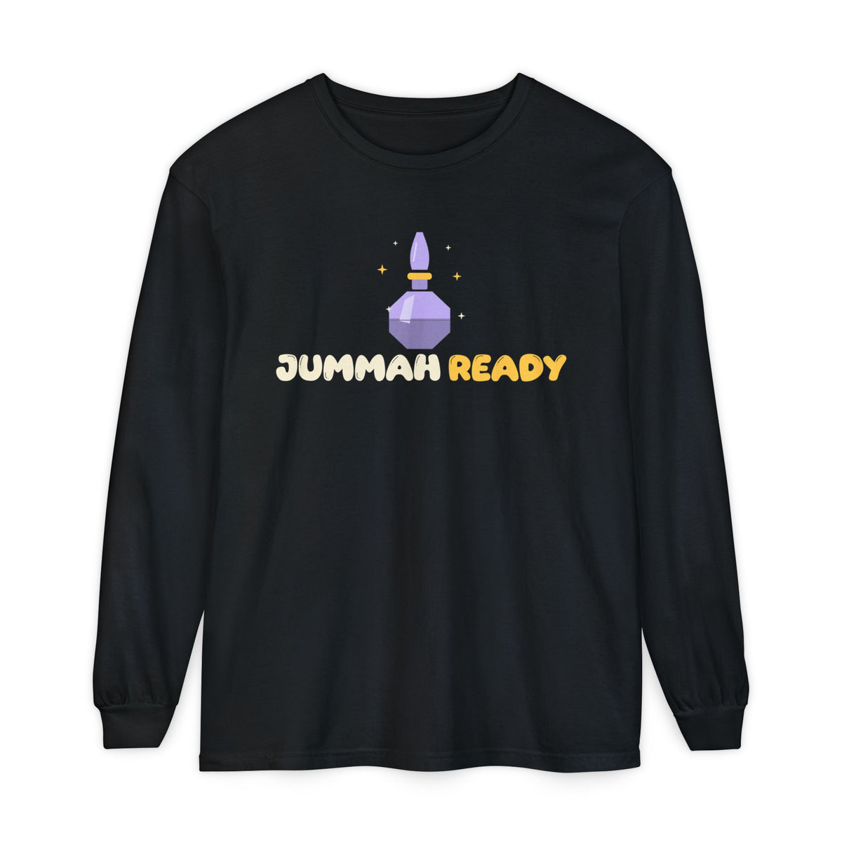 Jummah Ready Islamic Heavyweight Long Sleeve Shirt in Black – AdabStars