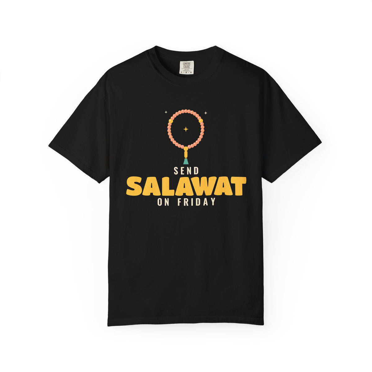 Send Salawat on Friday Islamic Heavyweight T-Shirt in Black – AdabStars