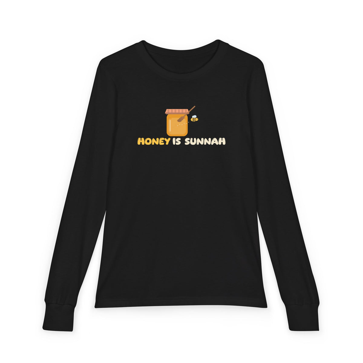 Honey Is Sunnah Islamic Kids Kids Long Sleeve Shirt in Black – AdabStars