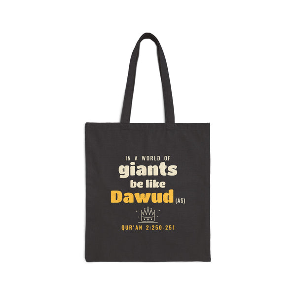 Be Like Dawud (AS) Canvas Tote Bag in Black, double-sided print – AdabStars