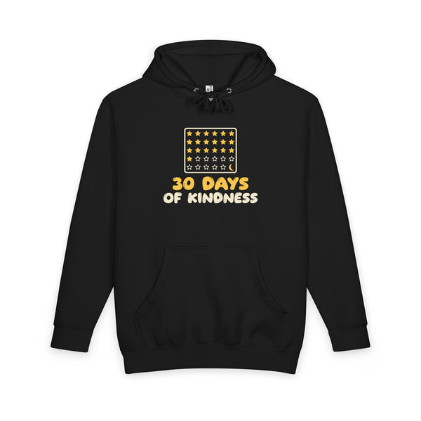 30 Days Of Kindness Ramadan Heavyweight Premium Heavyweight Hoodie in Black – AdabStars