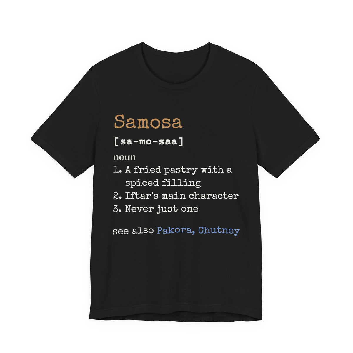 Samosa Definition Islamic Shirt | Desi Food Lover Funny Ramadan Pastry Word | AdabStars Islamic Apparel
