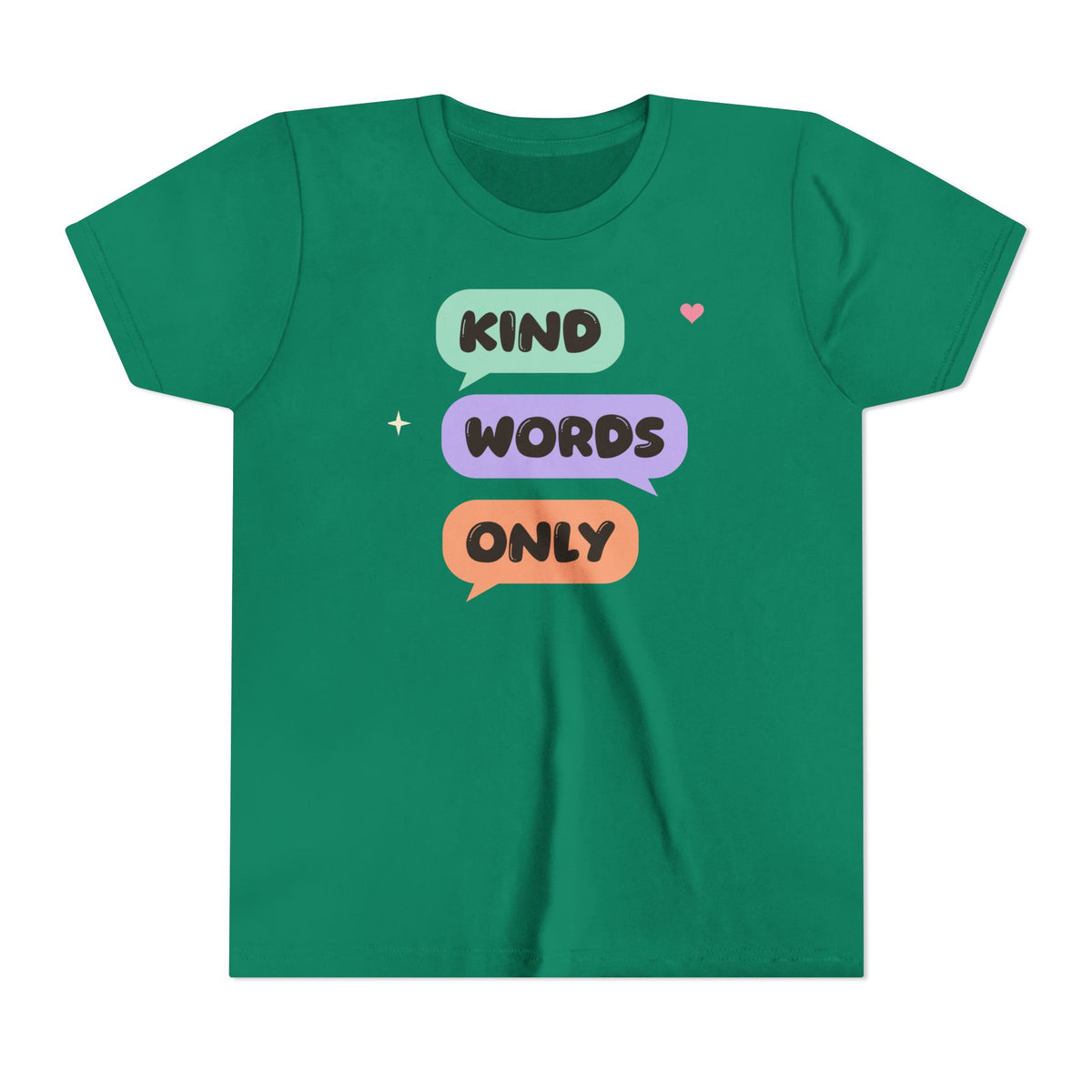 Kind Words Only Ramadan Kids Tee | Adab Kids Kind Words Only Speech Bubbles Gentle Muslim | AdabStars Islamic Kids Apparel