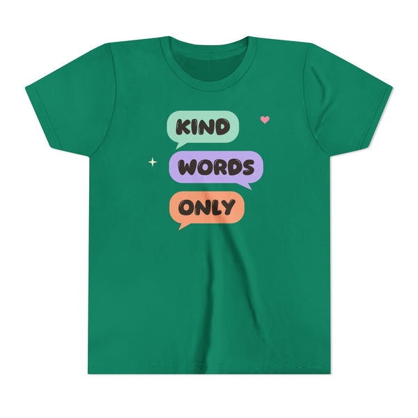 Kind Words Only Kids T-Shirt in Kelly – AdabStars
