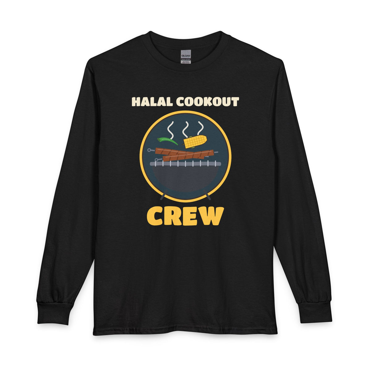 Halal Cookout Crew Long Sleeve Shirt in Black – AdabStars