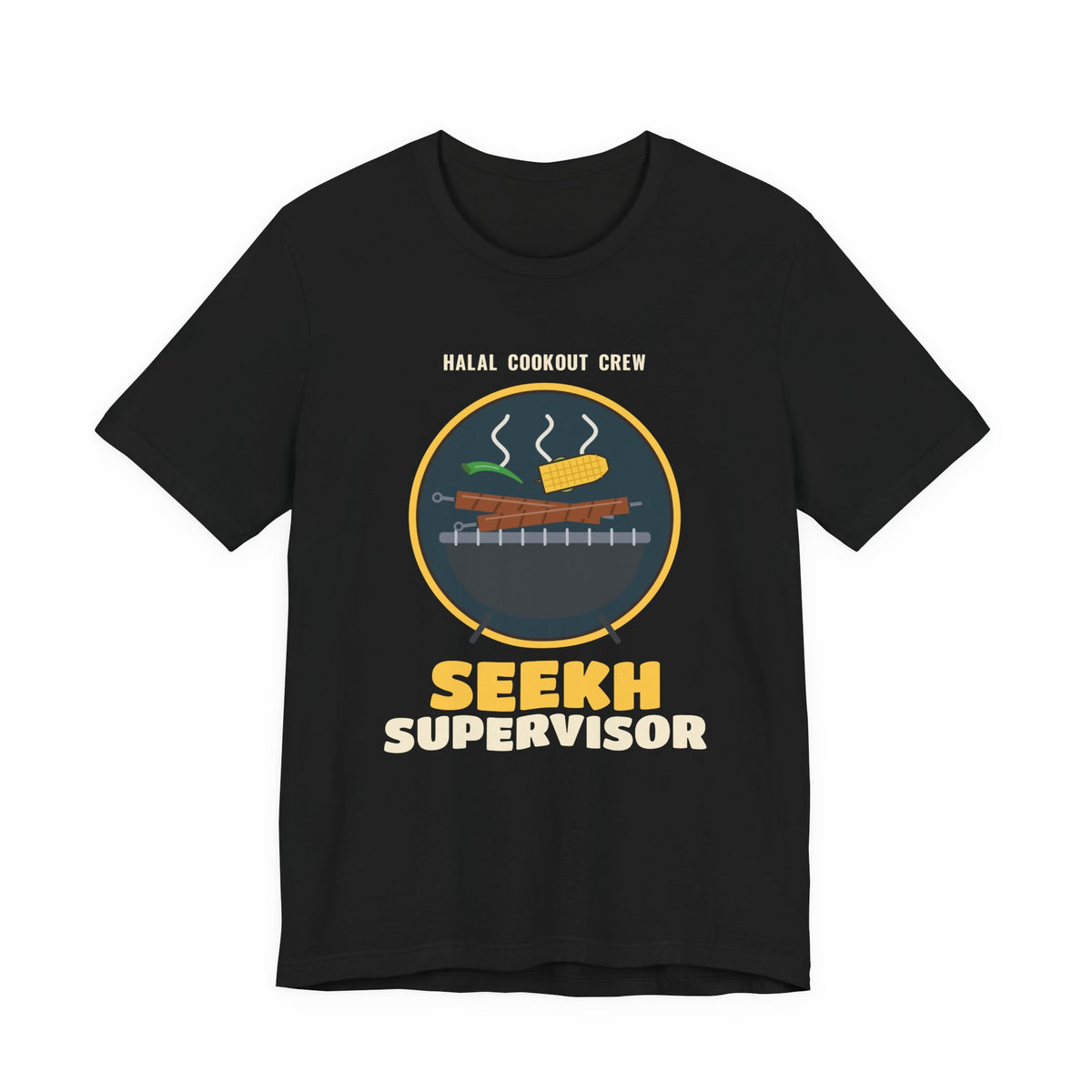 Seekh Supervisor Halal Cookout Islamic Unisex T-Shirt in Black – AdabStars
