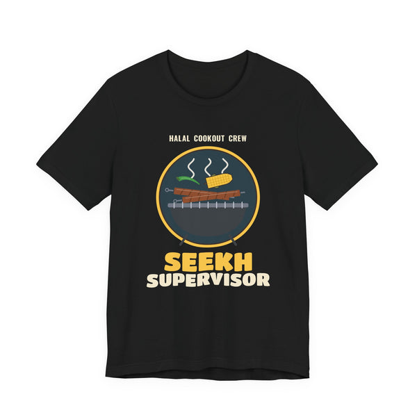 Seekh Supervisor Halal Cookout Islamic Unisex T-Shirt in Black – AdabStars