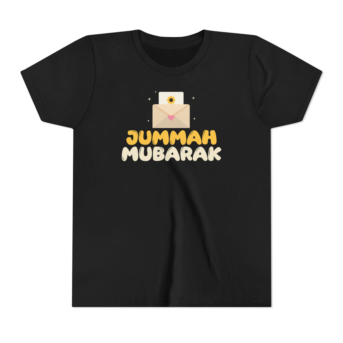 Jummah Mubarak Envelope Islamic Kids T-Shirt in Black – AdabStars