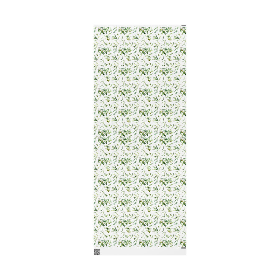 Olive Branch and Leaf  Islamic Gift Wrapping Paper – Watercolor Olive Leaf Design for Eid, Ramadan & Special Occasions