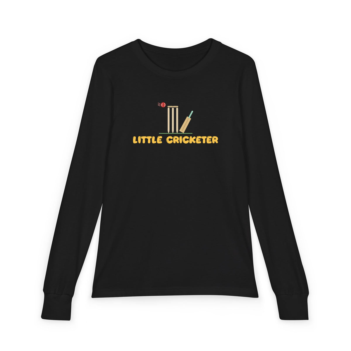 Cricket Rookie Ramadan Kids Long Sleeve Shirt | Little Cricketer Kids Bat Ball Stumps Junior Player Sports | AdabStars Islamic Kids Apparel