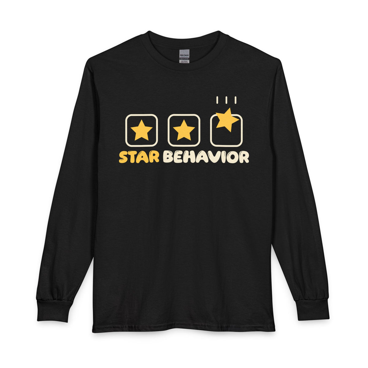 Star Behavior Islamic Long Sleeve Shirt in Black – AdabStars