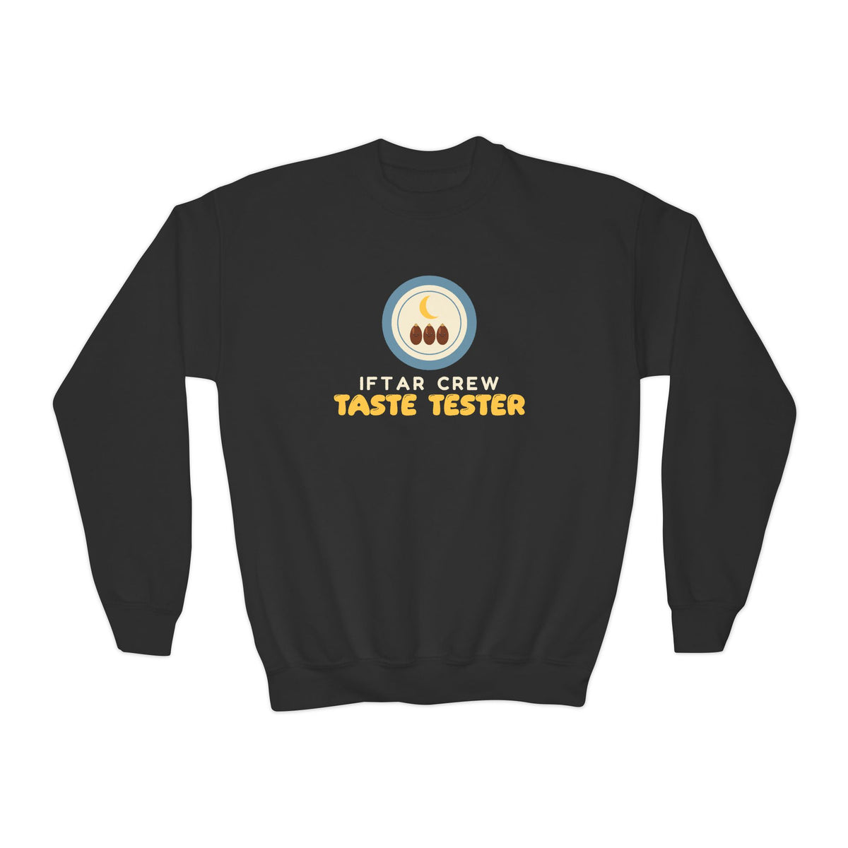 Iftar Crew: Taste Tester Kids Sweatshirt | Crew Taste Tester Ramadan Kids Family Foodie | AdabStars Islamic Kids Apparel