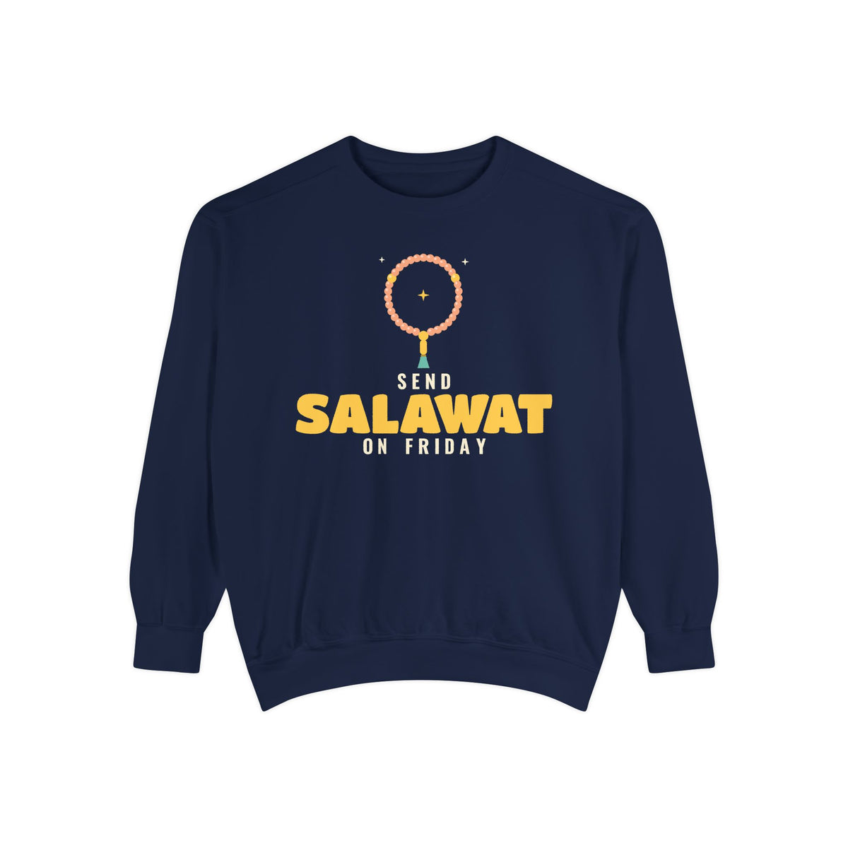 Send Salawat on Friday Islamic Premium Sweatshirt in True Navy – AdabStars