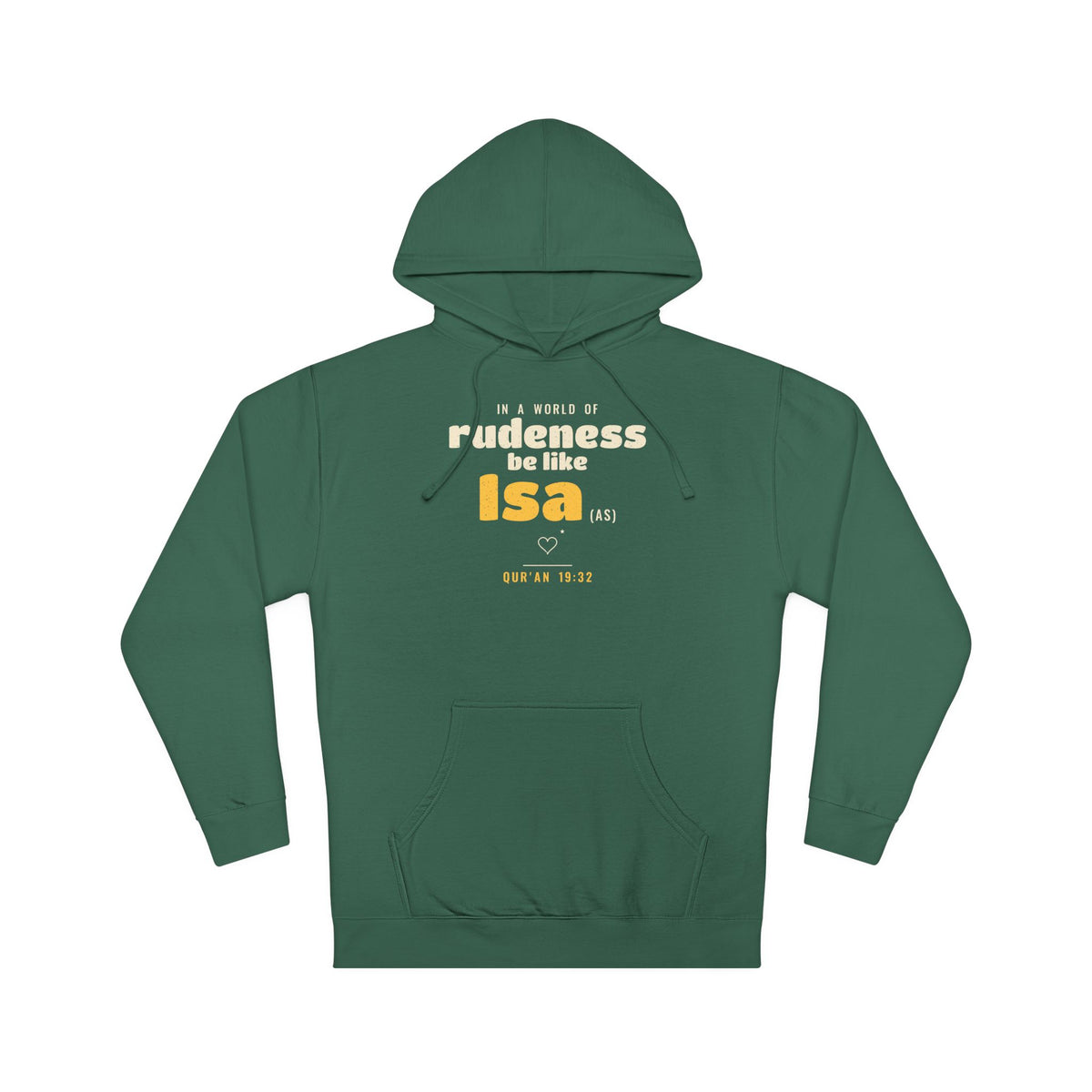 Be Like Isa (AS) Hoodie, Front Print | Prophet Isa (Jesus) Gentleness Story | AdabStars