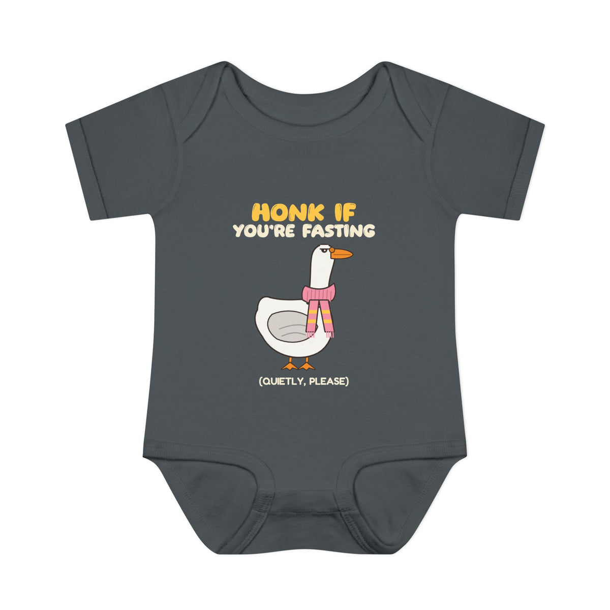 Honk If You're Fasting Baby Bodysuit in Charcoal – AdabStars