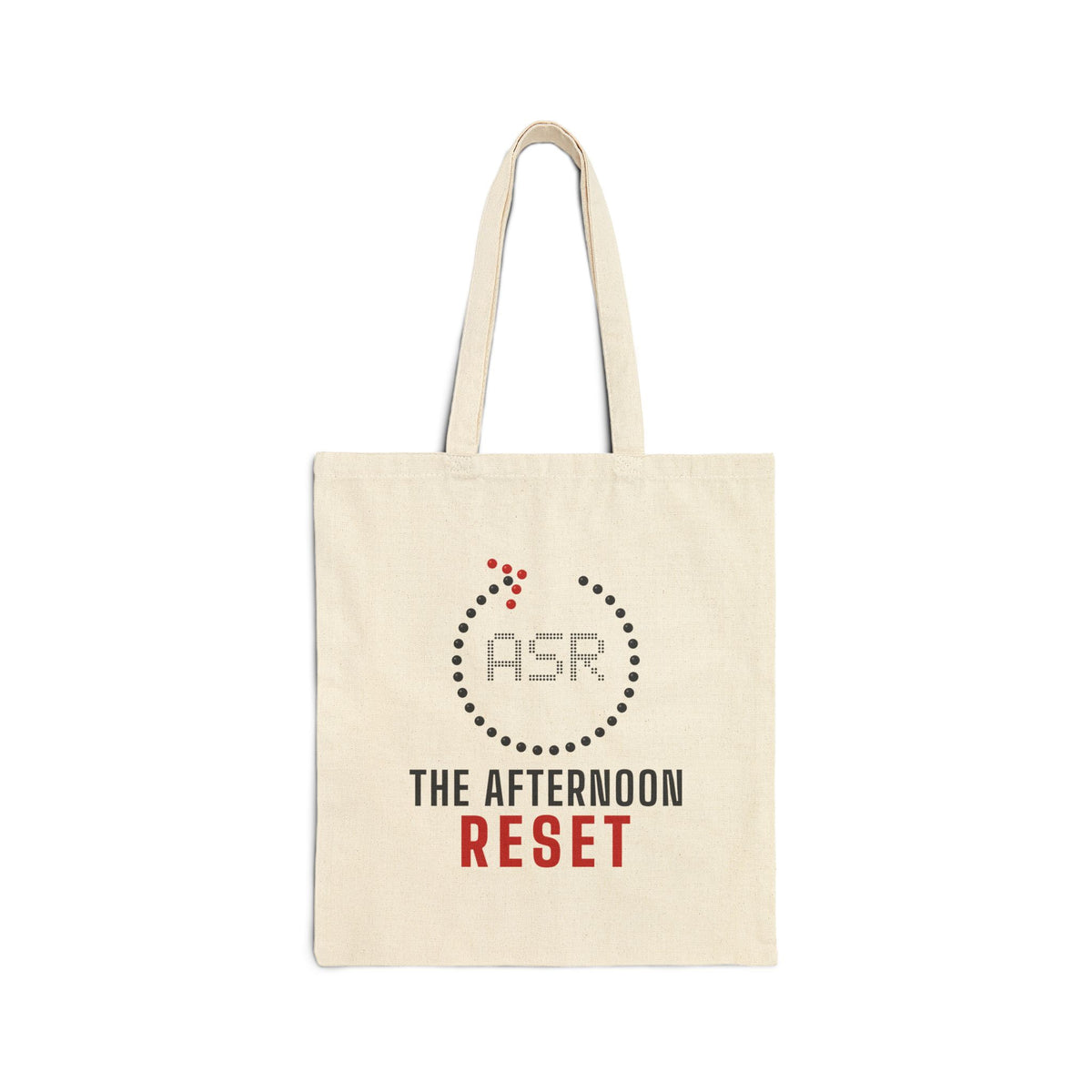Asr: The Afternoon Reset Islamic Canvas Tote Bag in Natural, double-sided print – AdabStars