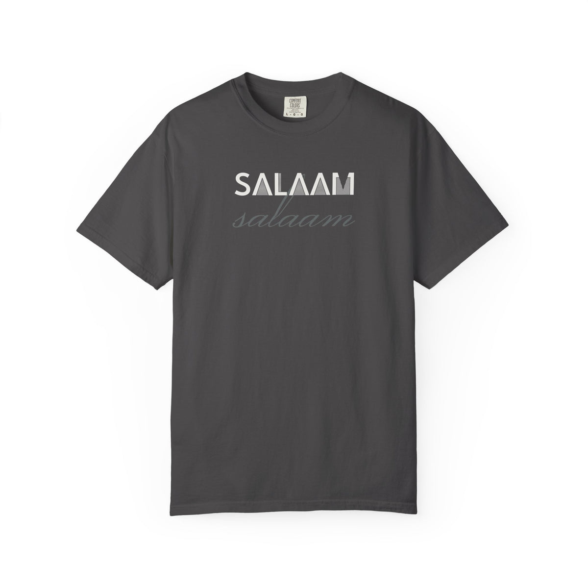 Salaam Ramadan Heavyweight Tee | Islamic Peace Minimal Streetwear Geometric Letters | AdabStars Islamic Apparel