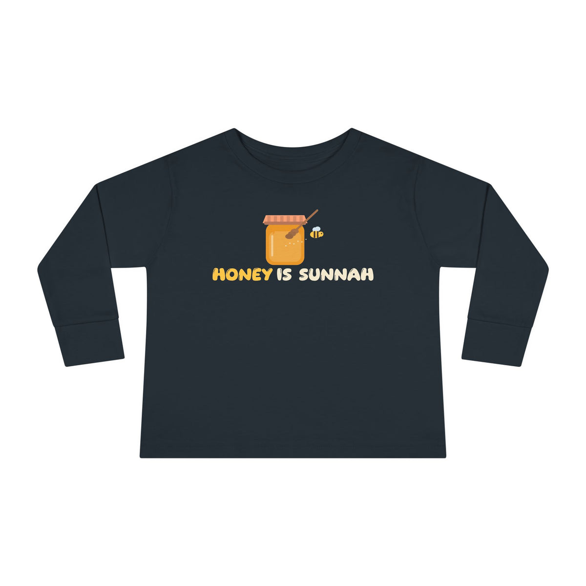 Honey Is Sunnah Islamic Toddler Toddler Long Sleeve Shirt in Black – AdabStars
