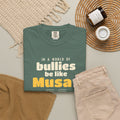 Be Like Musa (AS) Heavyweight Tee | Prophet Musa (Moses) Courage Story, Qur'an 26:61-63 on the Back | AdabStars