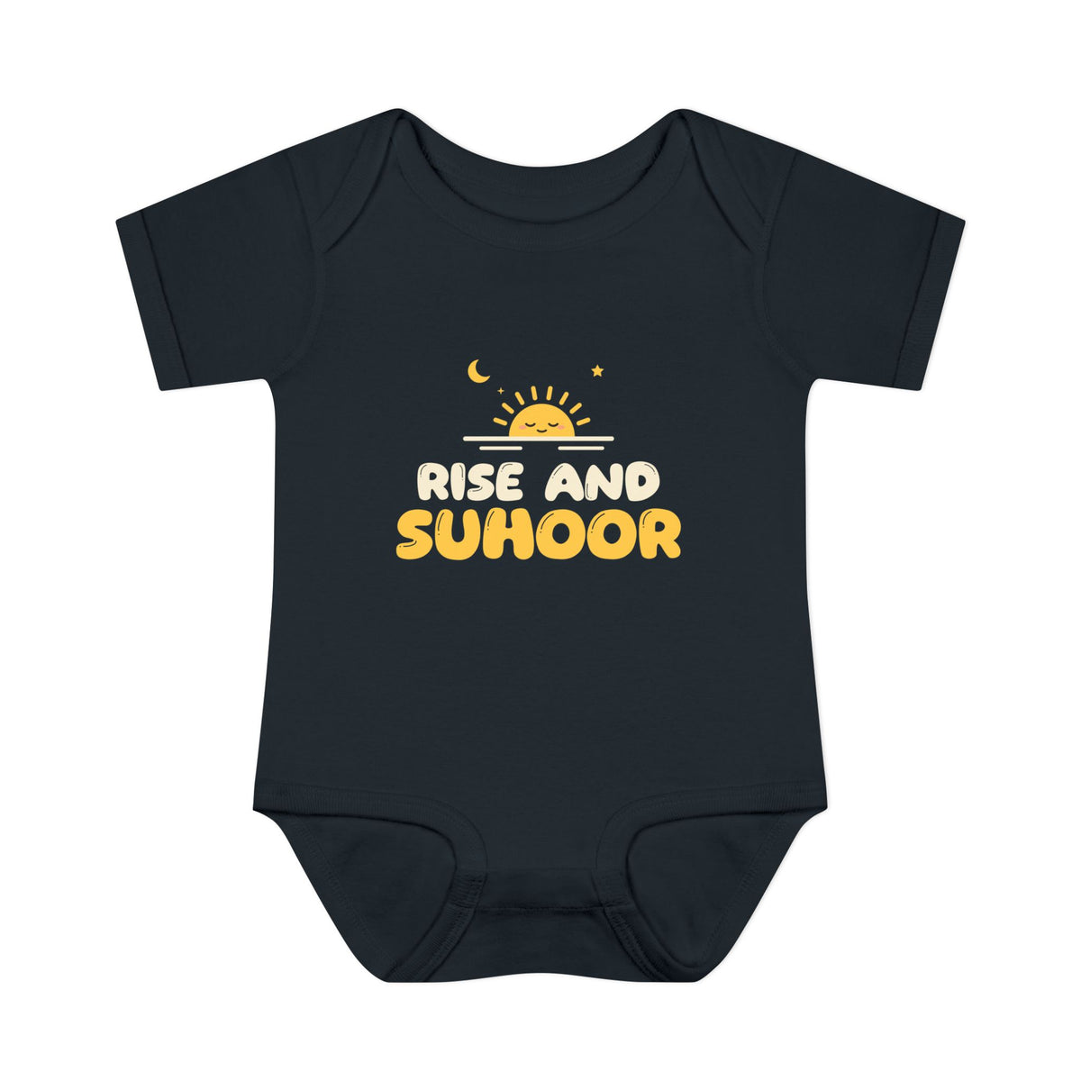 Rise And Suhoor Baby Bodysuit in Black – AdabStars