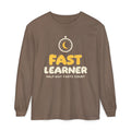 Fast Learner Ramadan Long Sleeve Shirt | Ramadan Kids First Fasting Pun Stopwatch | AdabStars Islamic Kids Apparel