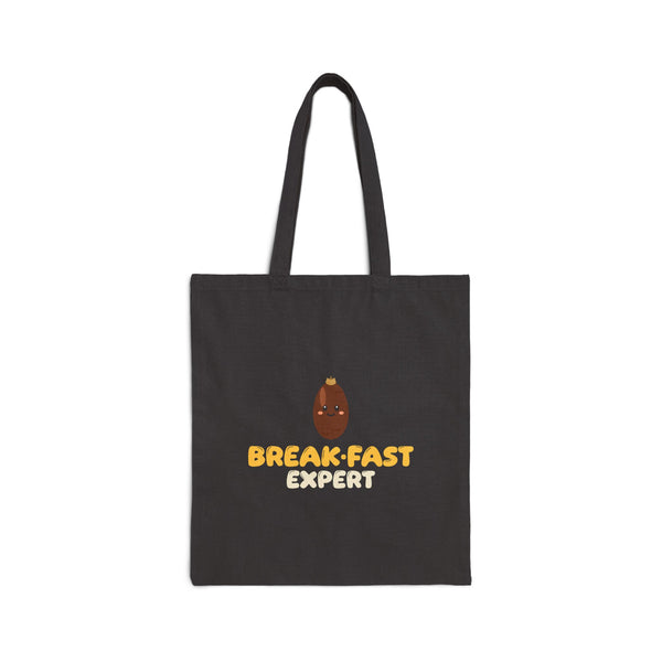 Break Fast Expert Canvas Tote Bag in Black, double-sided print – AdabStars