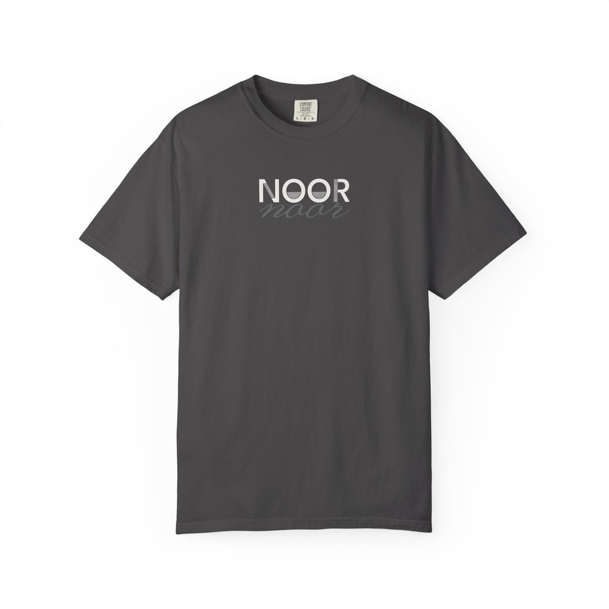 Noor Ramadan Heavyweight Tee | Arabic Word Light Typography Script Lettering Eid | AdabStars Islamic Apparel