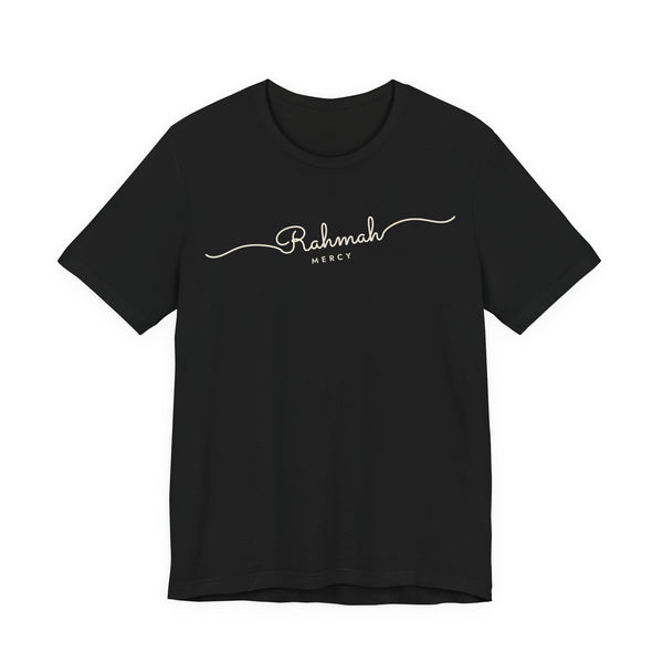 Rahmah Fine Line Script Islamic Unisex T-Shirt in Black – AdabStars