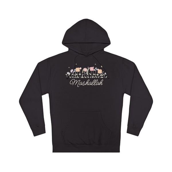 Mashallah Meadow Flowers Islamic Hoodie in Black – AdabStars