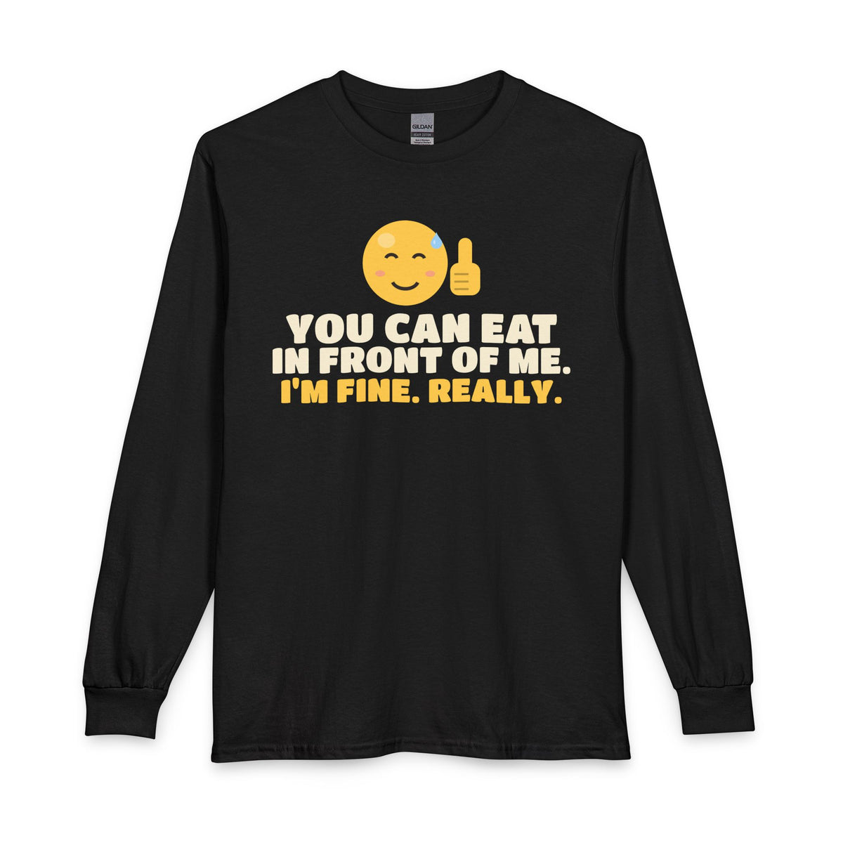 You Can Eat In Front Of Me Ramadan Long Sleeve Shirt in Black – AdabStars