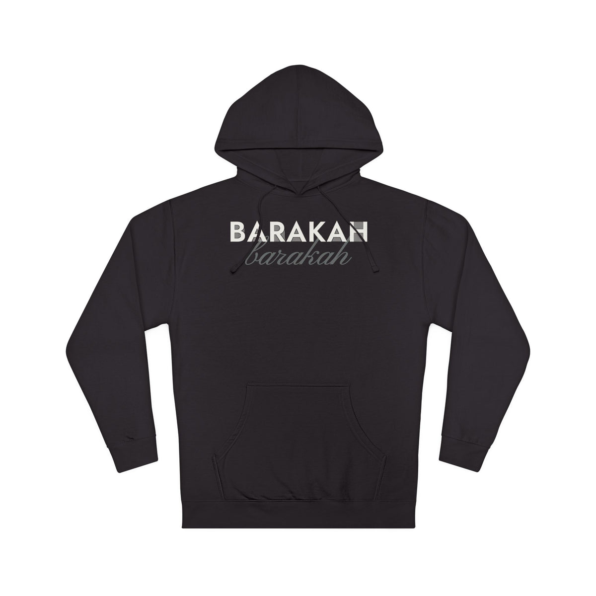 Barakah Islamic Hoodie | Muslim Blessing Script Lettering Geometric Letters | AdabStars Islamic Apparel
