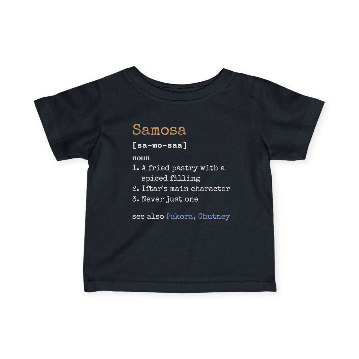 Samosa Definition Islamic Baby T-Shirt in Black – AdabStars