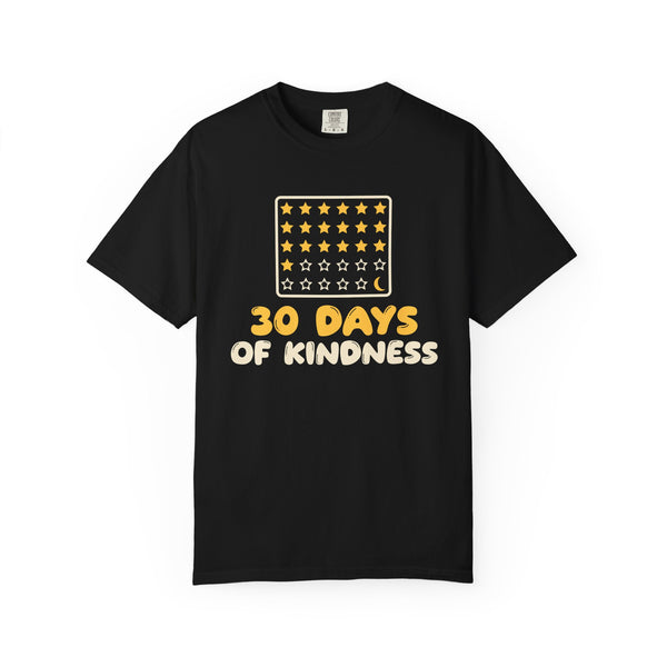 30 Days Of Kindness Ramadan Heavyweight T-Shirt in Black – AdabStars
